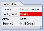 Adobe Menu - Border Settings